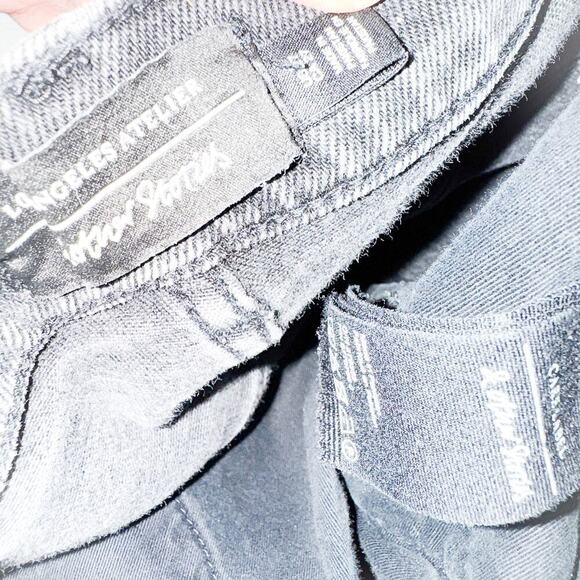 & Other Stories Black Stretch Denim Jeans Button Fly Flared Leg Size 27 - Picture 6 of 9